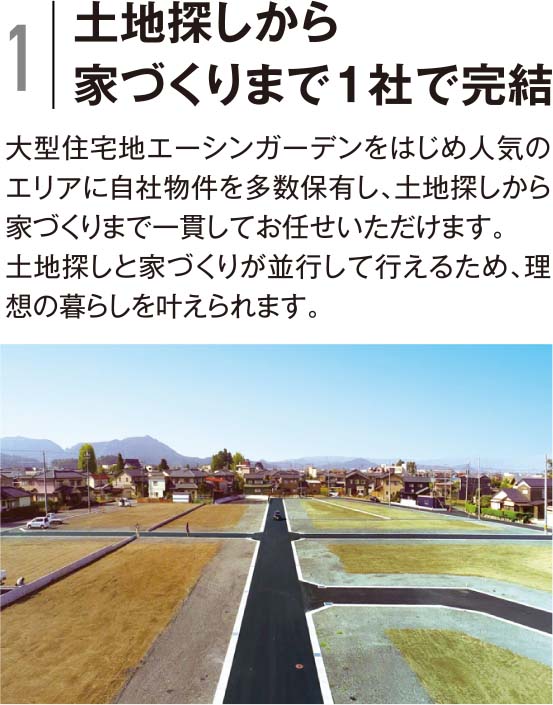 土地探しから家づくりまで1社で完結